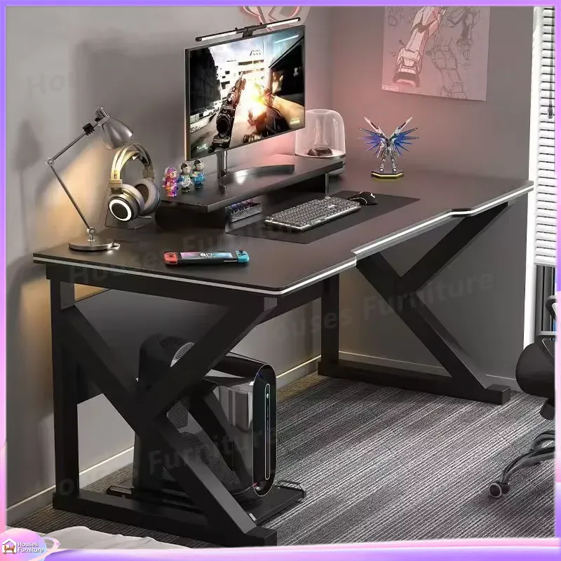 Desk Setup Office - Biurko gamingowe Cafe Metal, czarne, z