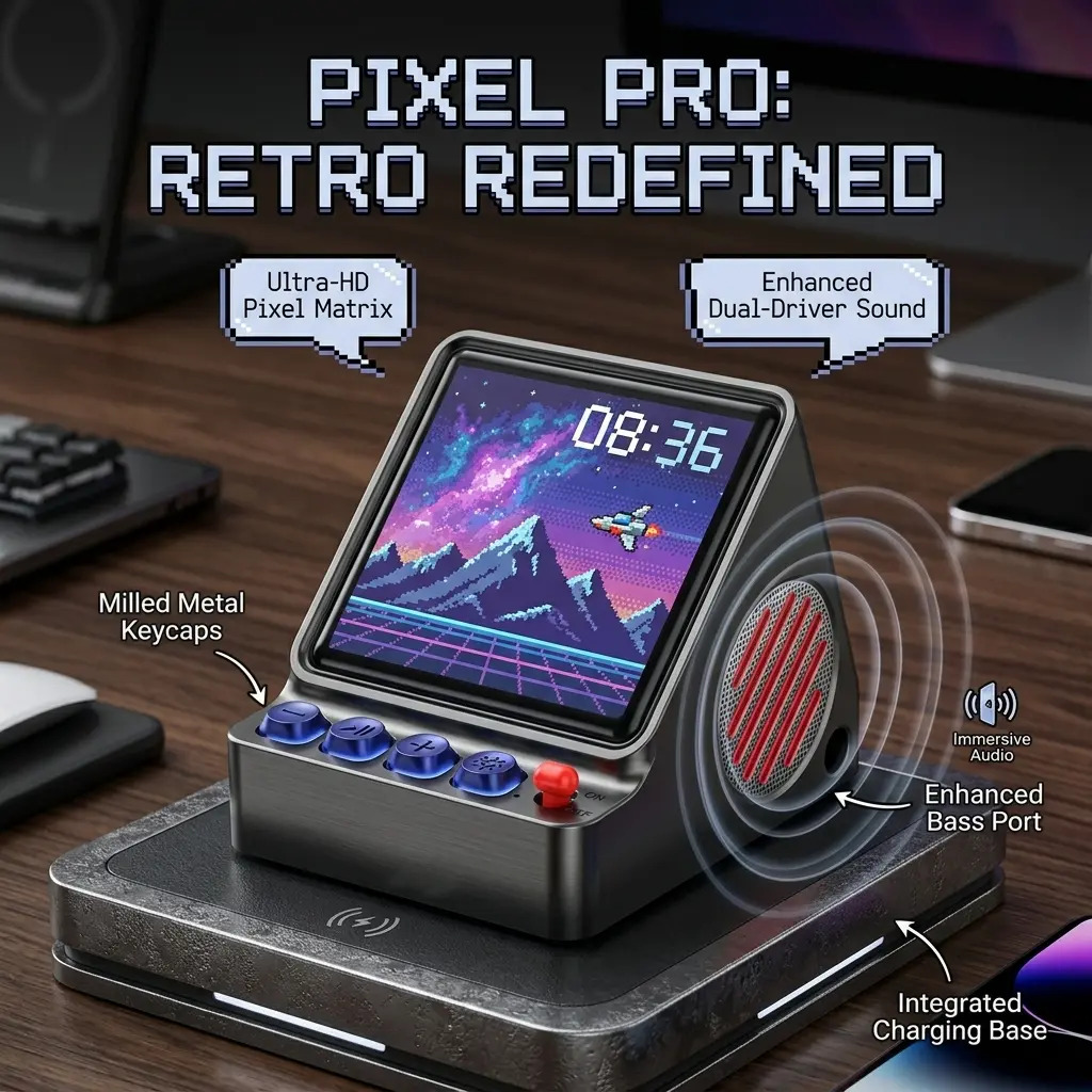 Desk Setup Diy - Przenośny głośnik LED z programowalnym wyświetlaczem