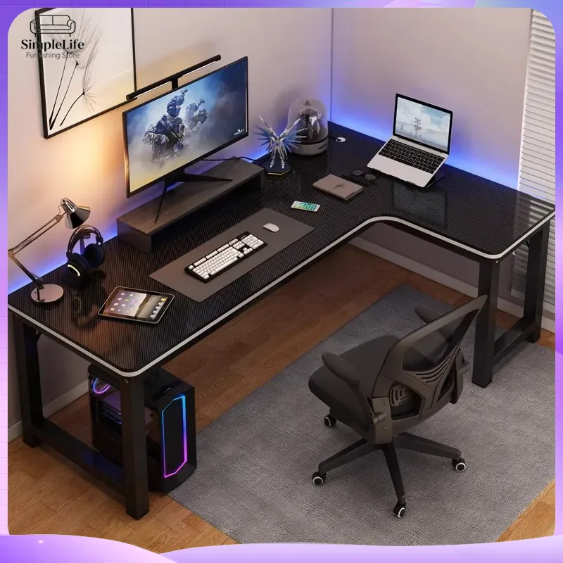Desk Setup Corner - Narożne biurko gamingowe, biurko komputerowe do