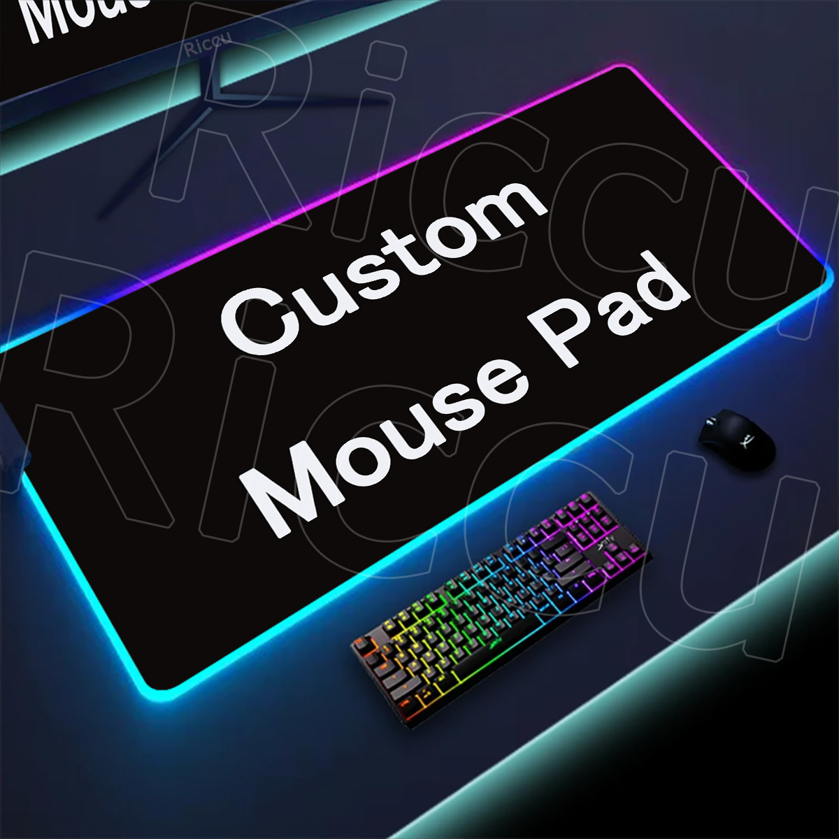 Desk Setup Diy - Duża, personalizowana podkładka pod mysz RGB