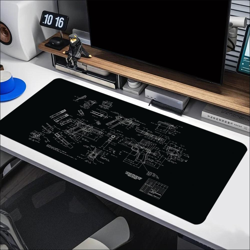 Desk Setup Workspace - Duża podkładka pod mysz z nadrukiem