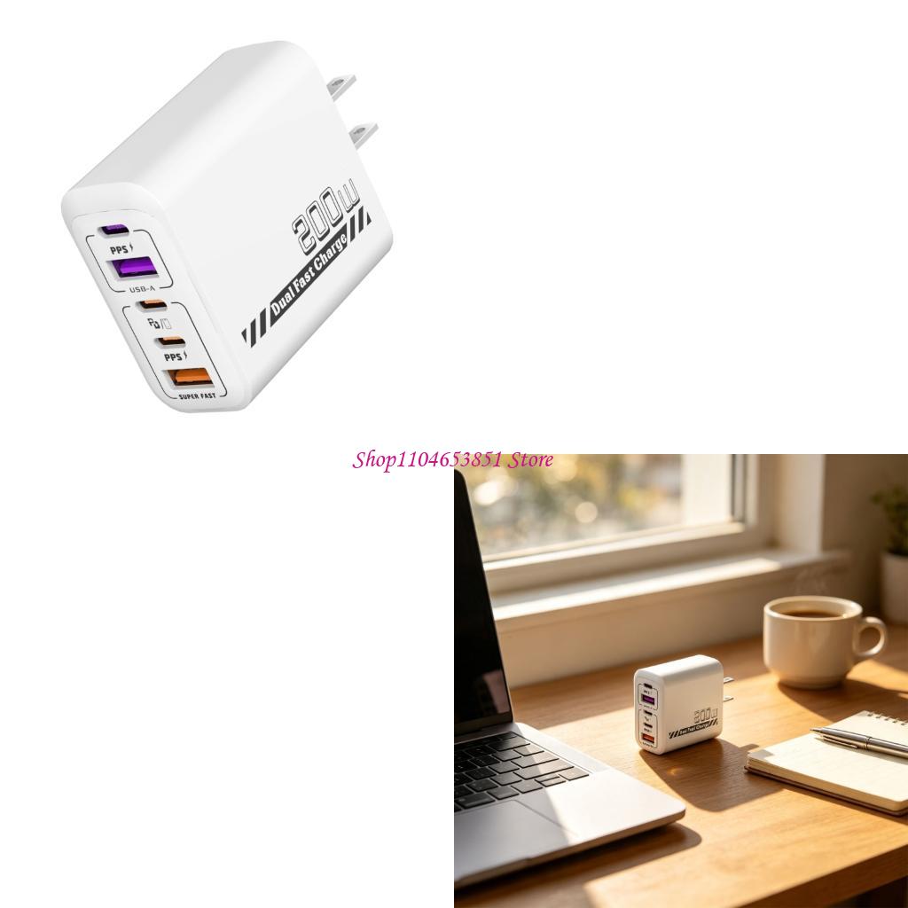 Desk Setup For 2 Laptops - Szybka ładowarka 200 W z 5