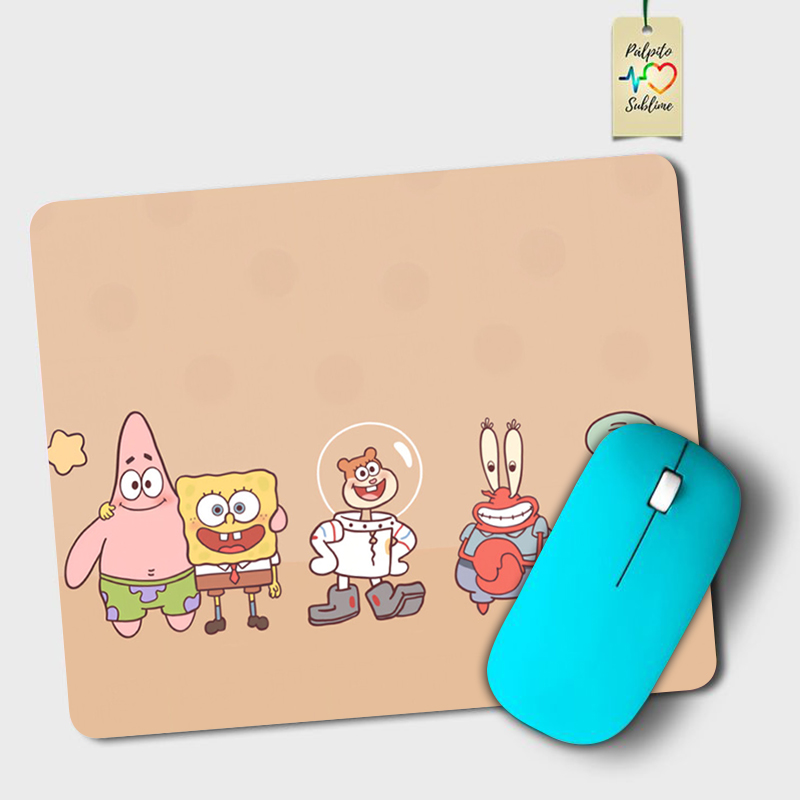 Desk Setup Cute - Podkładka pod mysz SpongeBob SquarePants, antypoślizgowa,