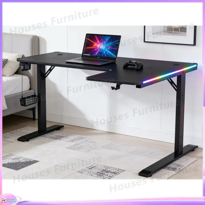 Desk Setup Office - Duże biurko gamingowe 160 cm z