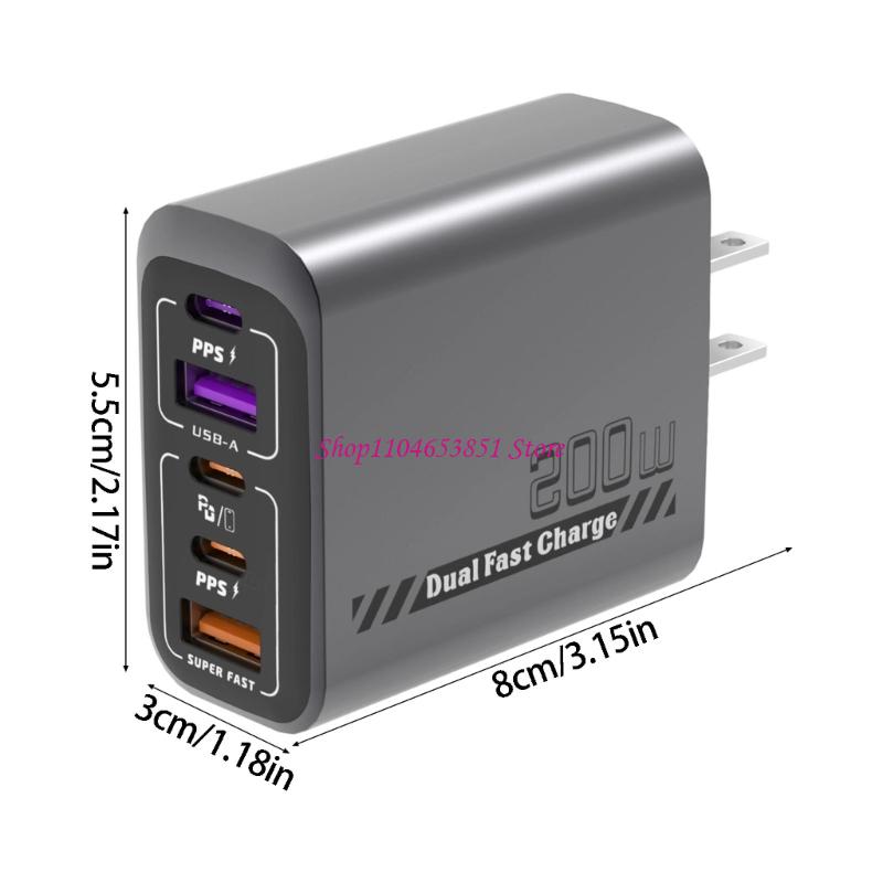 Szybka ładowarka 200 W z 5 por – Desk Setup For 2 Laptops recenzja i cena