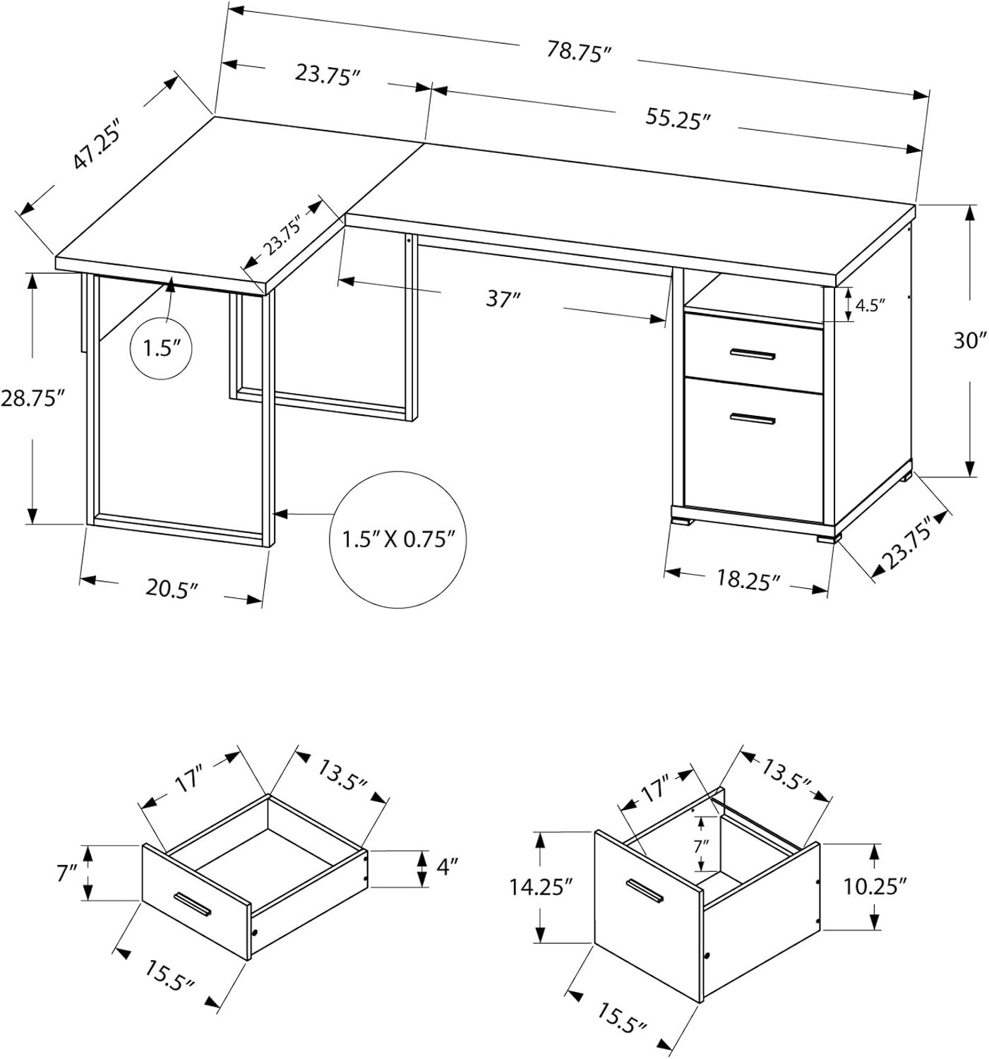 Biurko Komputerowe I 7257, Do  – Desk Setup Corner recenzja i cena